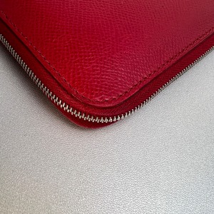 HERMES エルメス  アザップ ロング P刻印  長財布 レッド A-9717