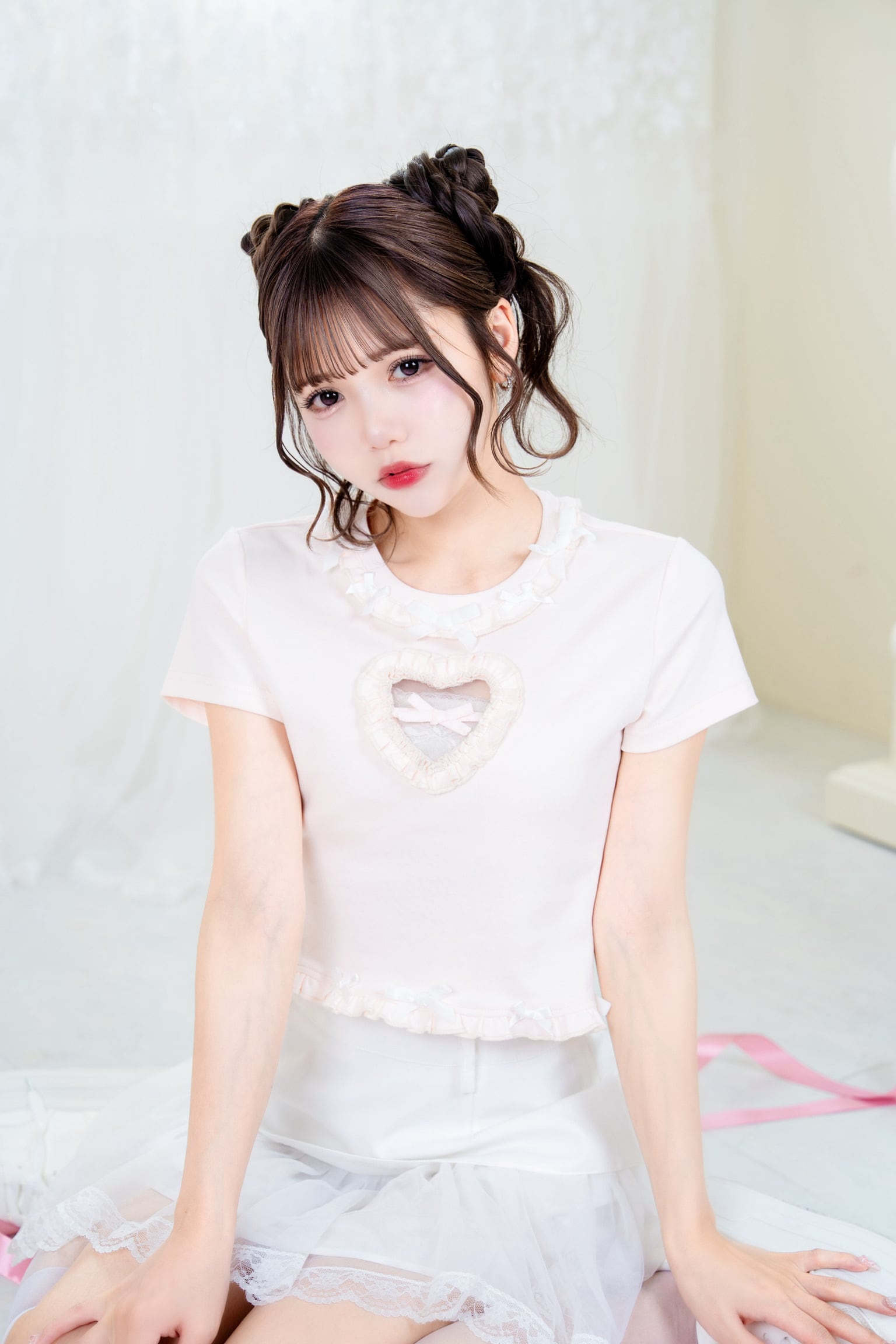 Velvet Ribbon Heart Tops