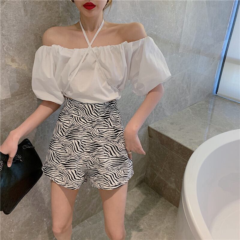 スタイルスリーブショートトップス ハイウェストウェストショーツ サマー 夏物 ブルマー ガールズファッション60334497003
