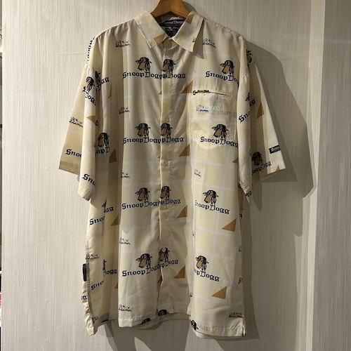 Dead Stock‼︎ 2000s Snoop Dogg CLOTHING COMPANY all  over design S/S polyester shirt