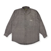 シルク混 St ANDREW セントアンドリュース ドット風 総柄 長袖シャツ L/メンズ ゴルフ 絹