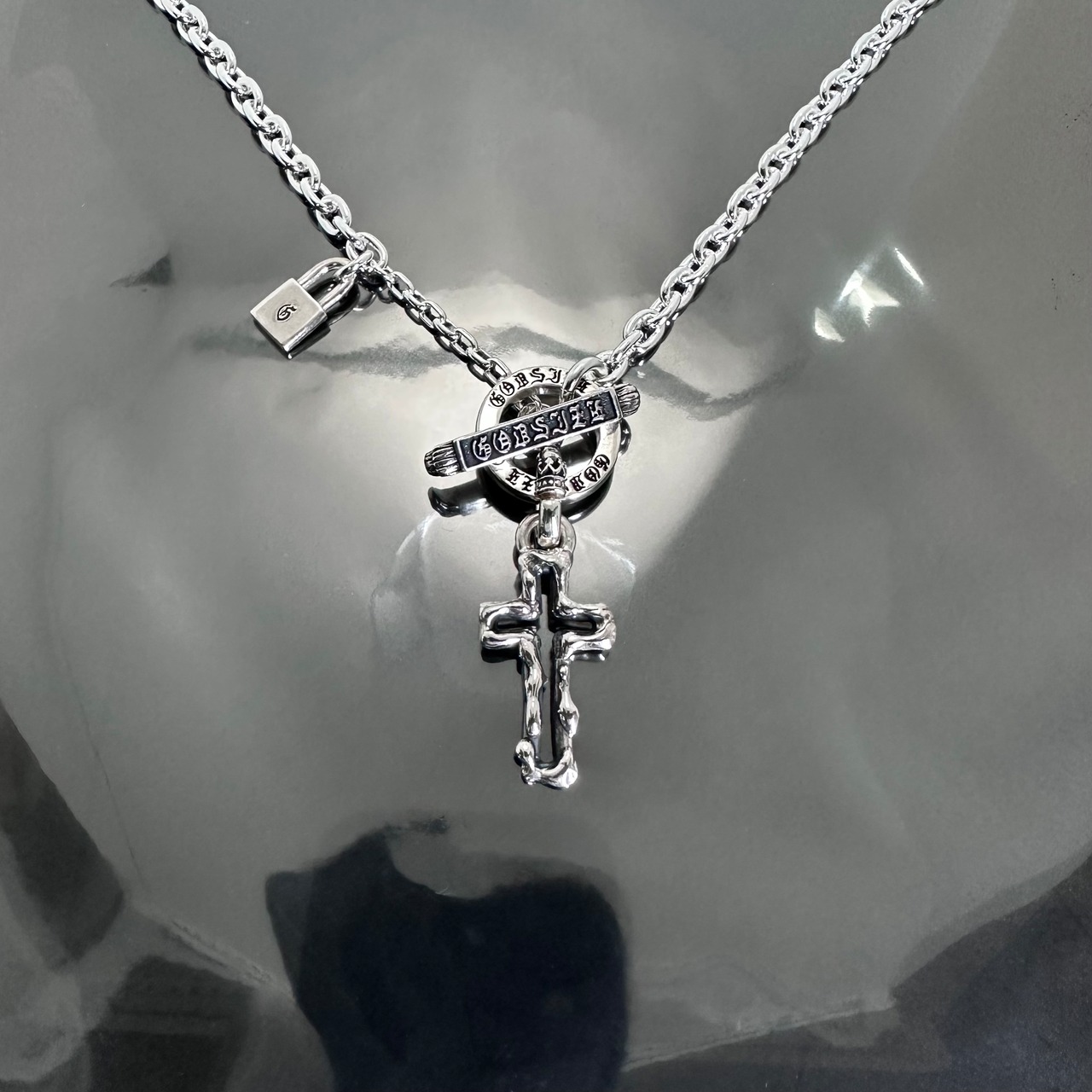 OPEN CROSS NECKLACE T-BAR / オープンクロスTバーネックレス