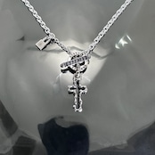 OPEN CROSS NECKLACE T-BAR / オープンクロスTバーネックレス