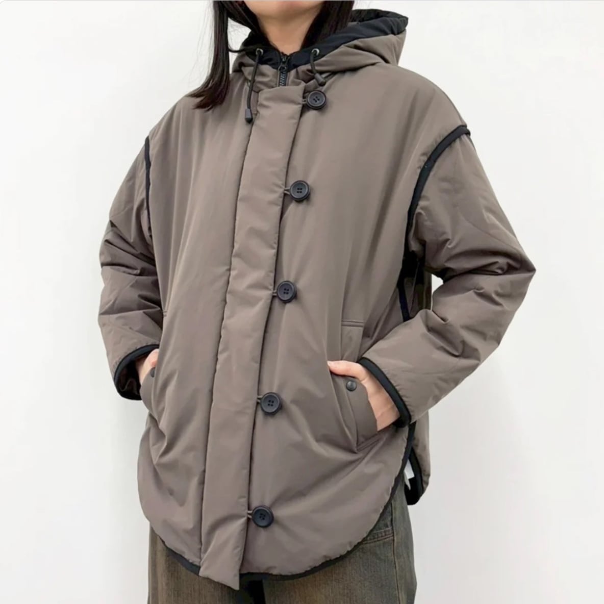 CYNICAL(シニカル)】バックロゴ中綿フーディブルゾン［552-94018