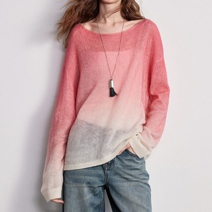 Gradient Sheer Knit Top / グラデーション シアー ニット トップス