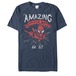 マーベル Tシャツ Marvel Spider-Man Est 62 Navy Blue Heather