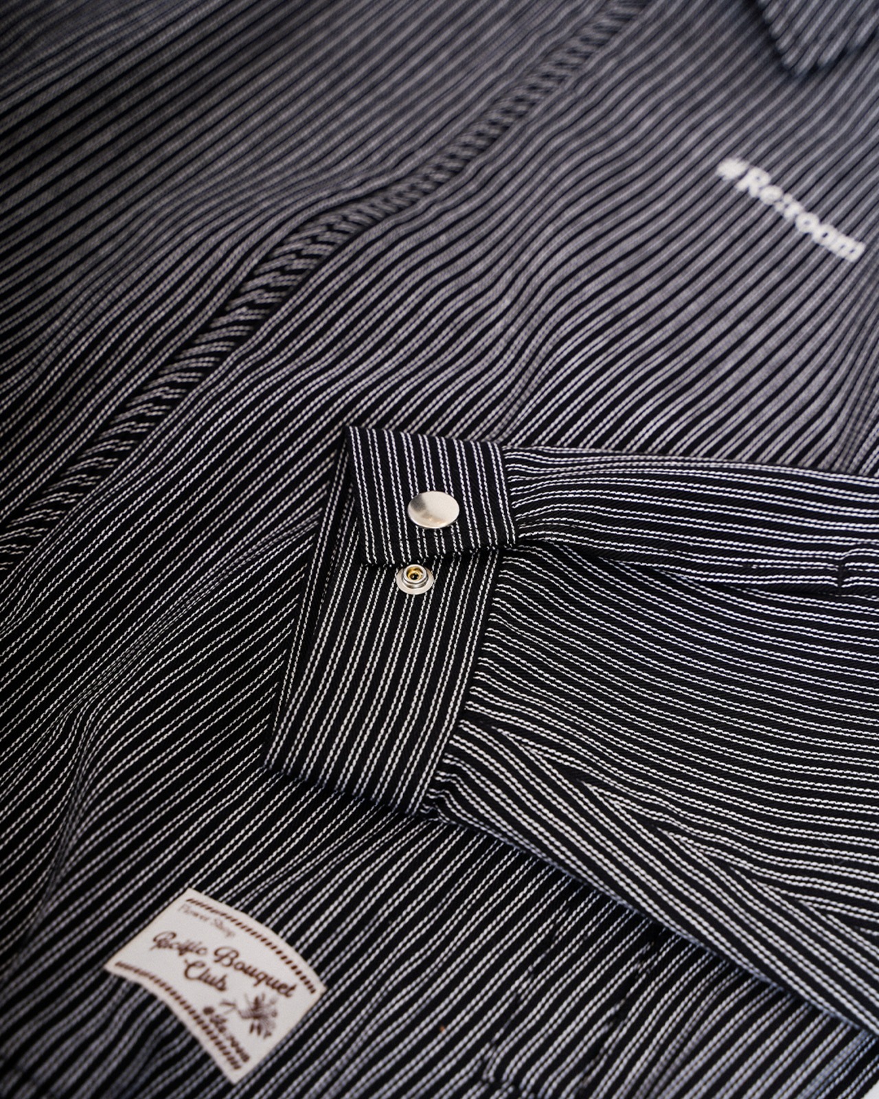 【#Re:room】ORANGE FLOWER EMBROIDERY STRIPE JACKET［REJ146］