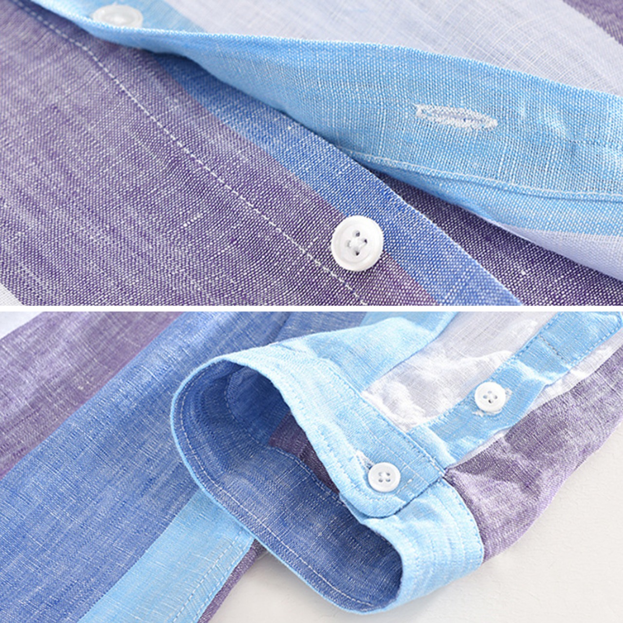 Pastel Stripe Linen Shirt / パステル ストライプ リネン シャツ
