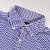 BURBERRY LONDON バーバリー ロンドン チェック BD ボタンダウン 長袖シャツ M/パープル系 メンズ