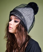チュールポンポンビーニー (GRAY) CQ-47504