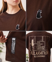 ◆黒猫モチーフ ビッグTシャツ◆bf-17052