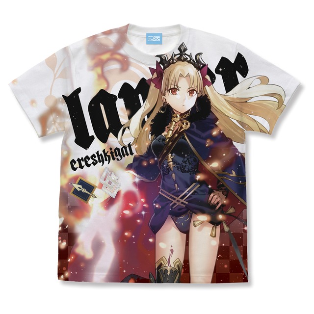 Fate/Grand Order ランサー/エレシュキガル フルグラフィックTシャツ/WHITE-S/M/L/XL