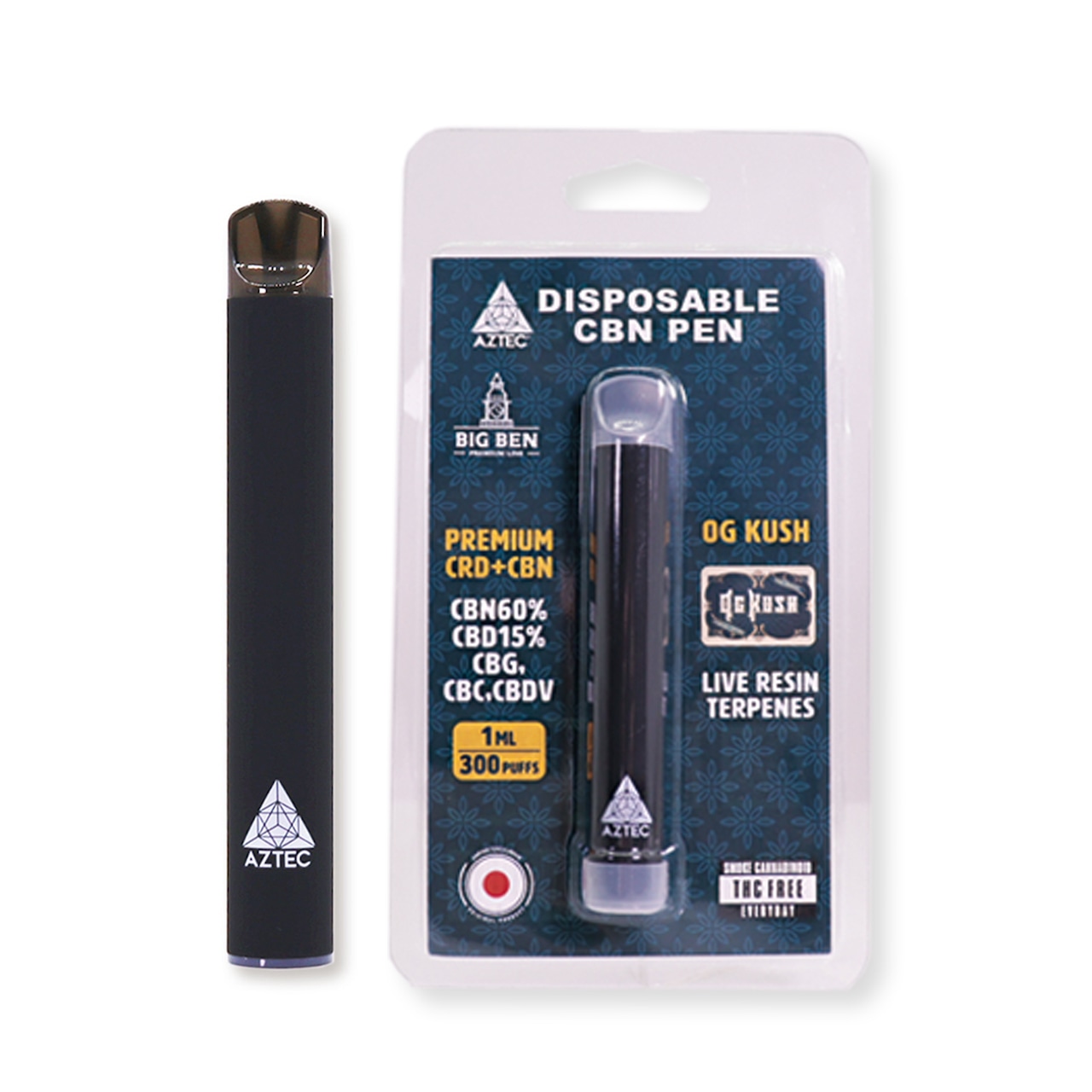 CBN60% CBD15% DISPOSABLE CBN PEN 1ml CBN600mg  CBD150mg〈OG KUSH〉