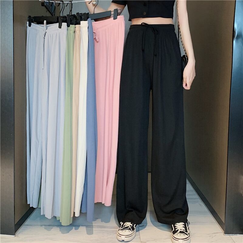 サマーパンツ ハイウェストルーズカジュアル 夏物 シルク YY-ファッション15547664348