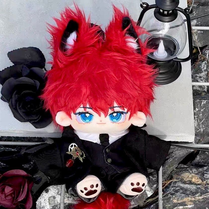 20cmぬい服】ぬい服 着せ替え 歯車のブローチ付き スーツ 全身