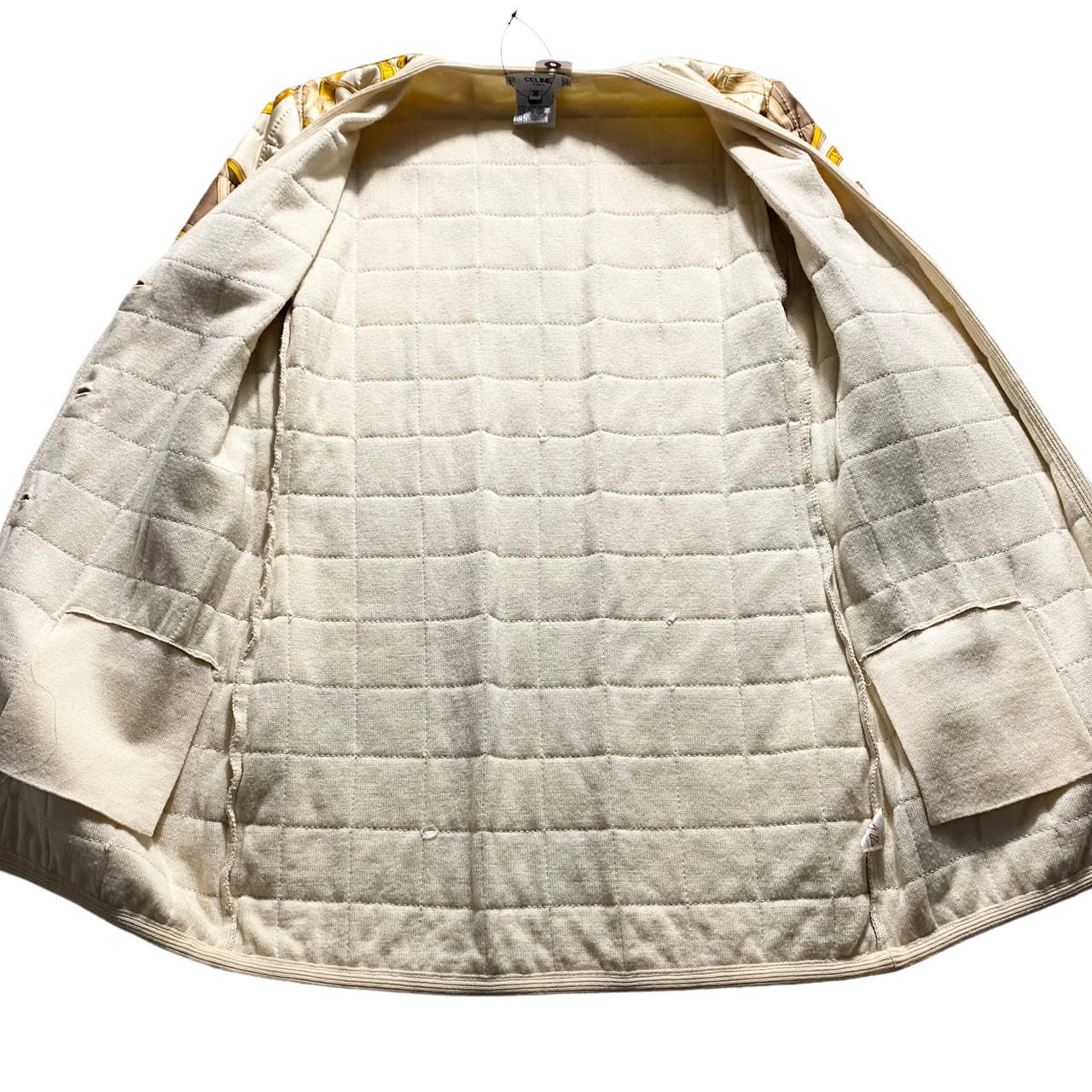 vintage CELINE no-collar scarf jacket