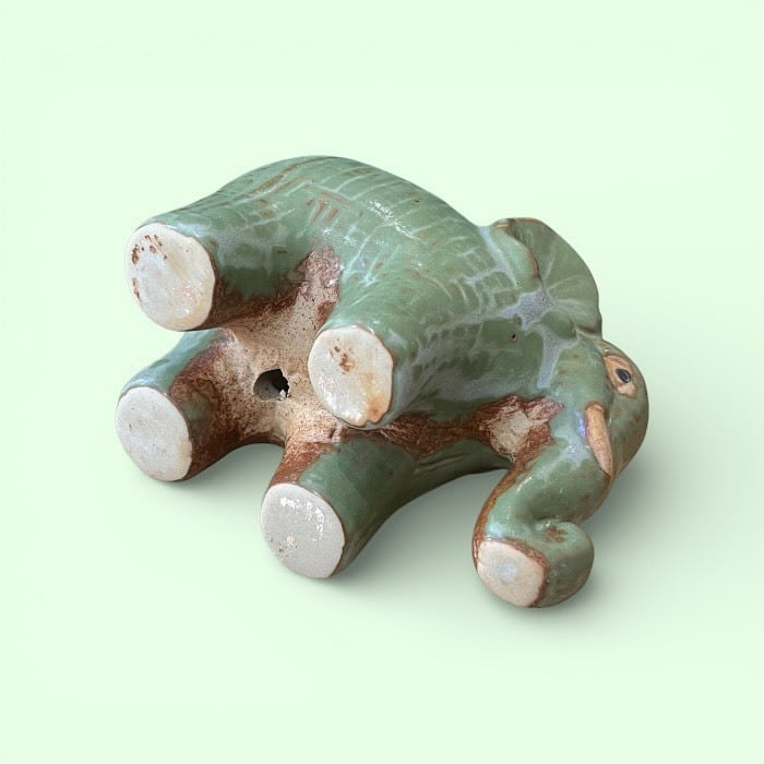 アニマルポット 象 ゾウ 陶器 フラワーポット 鉢 植木鉢 鉢底穴あり