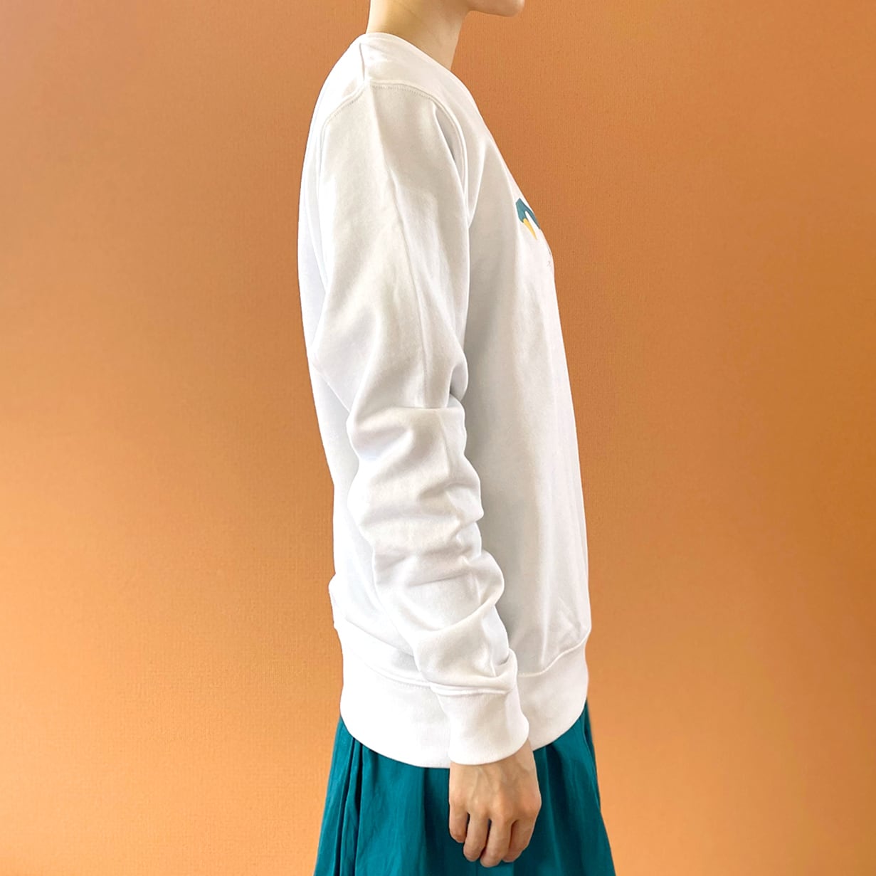 受注製作品 】ハシビロコウのトレーナー ホワイト｜スウェット 動物 鳥