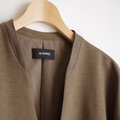 SINME ノーカラージャケット カーキ