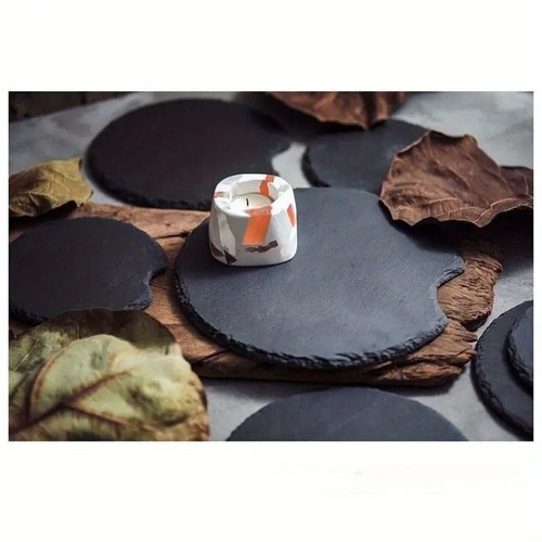 トレイ　キャンドルトレイ　アクセサリートレイ　小物入れ　プレート　ディスプレイ プレート　板　石　おしゃれ　収納　鍵置き　トレー小物置き　黒　ブラック