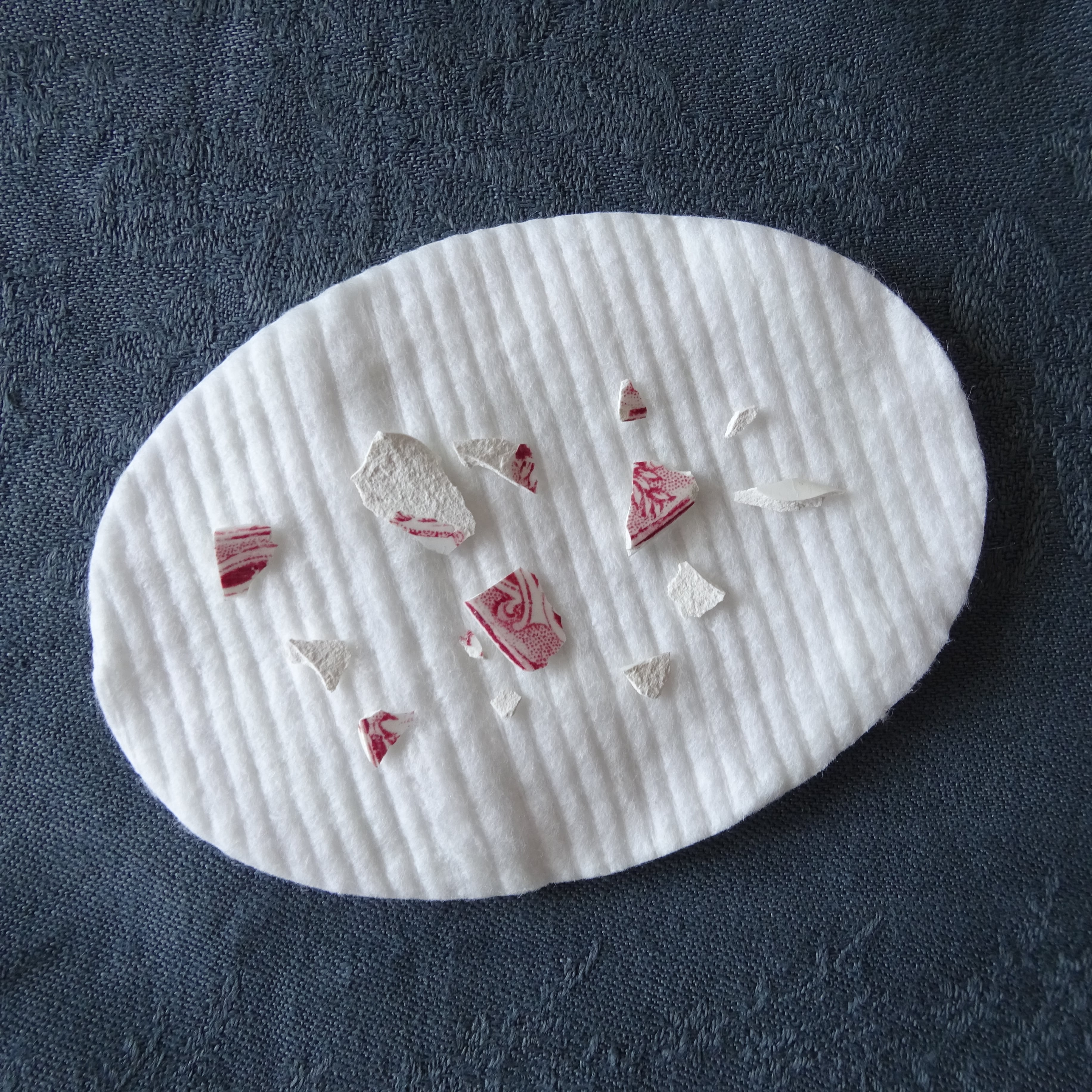 【金継ぎ用】Sarreguemines＊modèle《FONTANGES》assiette dessert pour Kintsugi (A)