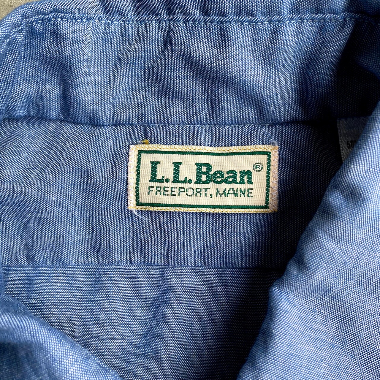 70〜80年代 L.L.Bean エルエルビーン 半袖 シャンブレーシャツ  