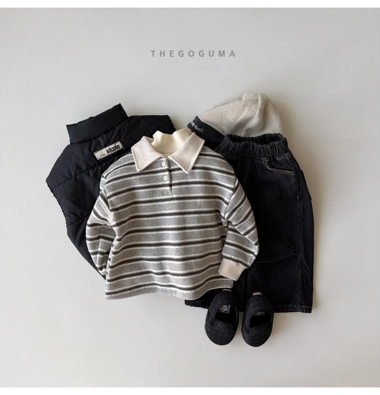 ザゴグマ / THE GOGUMA / わたあめ裏起毛襟付きT / 韓国子供服 / キッズ / 26winter〖取寄〗*XS~XL*