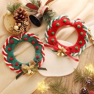 【PET】15種類展開クリスマス風ニット生地可愛さ満点クリスマス物事飾りスタイ