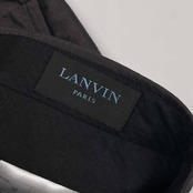 イタリア製 シルク100% LANVIN PARIS ランバン スラックスパンツ 44/ダークグレー メンズ