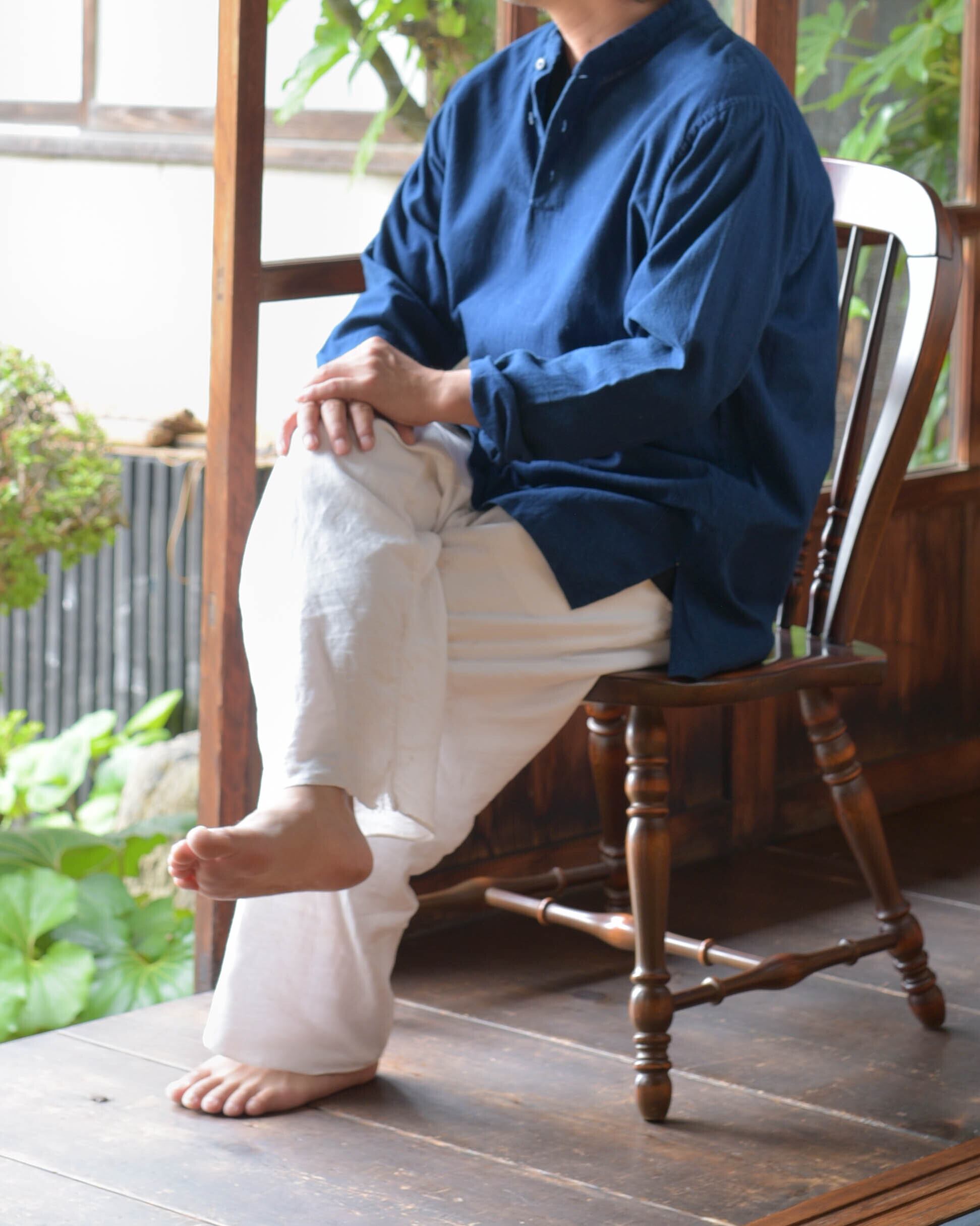 YAECA khadi ユニセックス|クルタシャツ 徳島藍染め