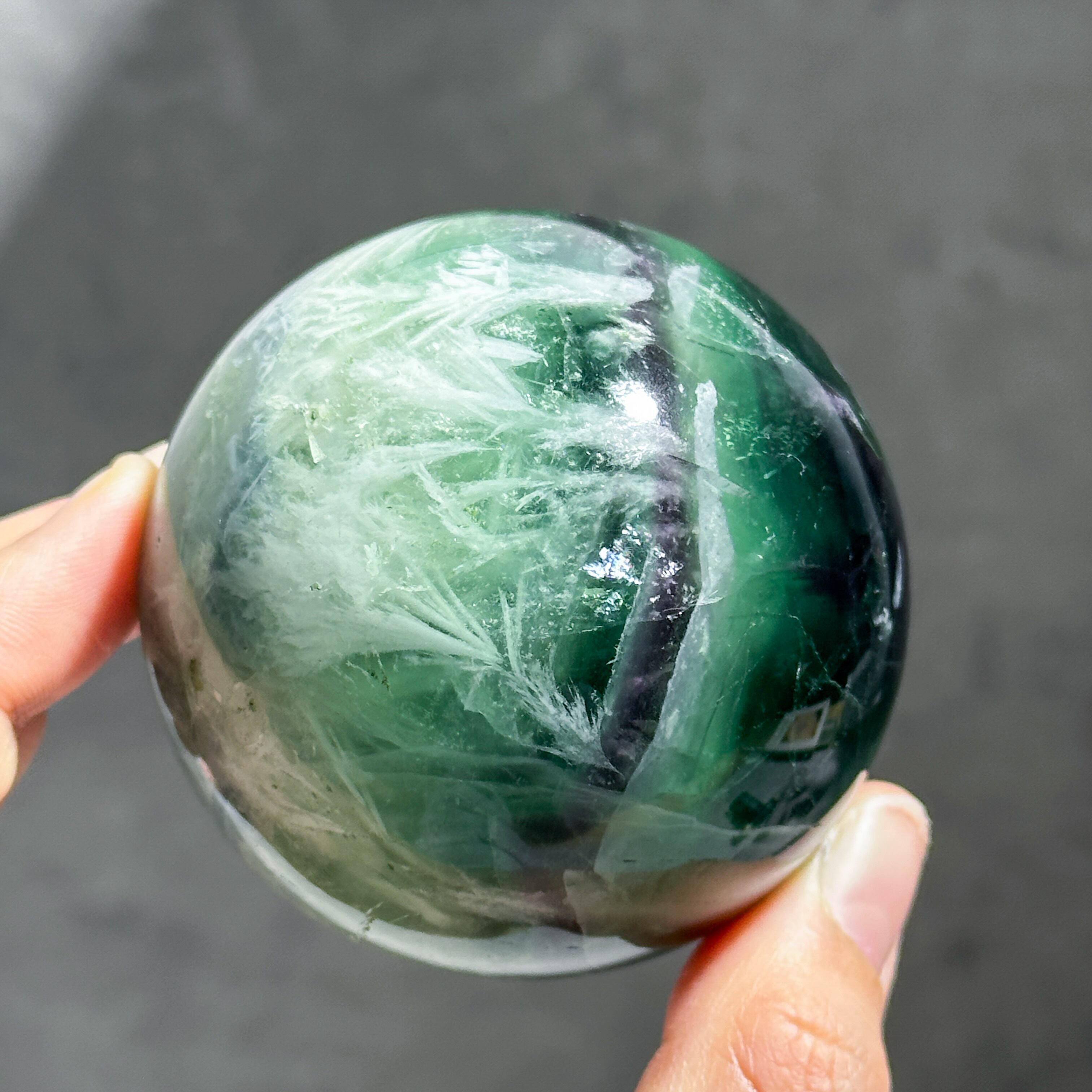 エンジェルフェザーフローライト スフィア32◇ Angel Feather Fluorite