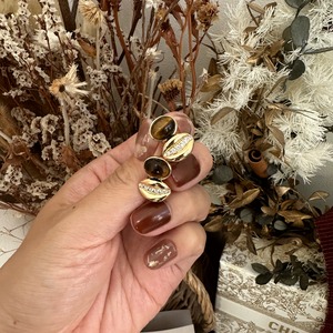 タイガーアイピアス(イヤリング)