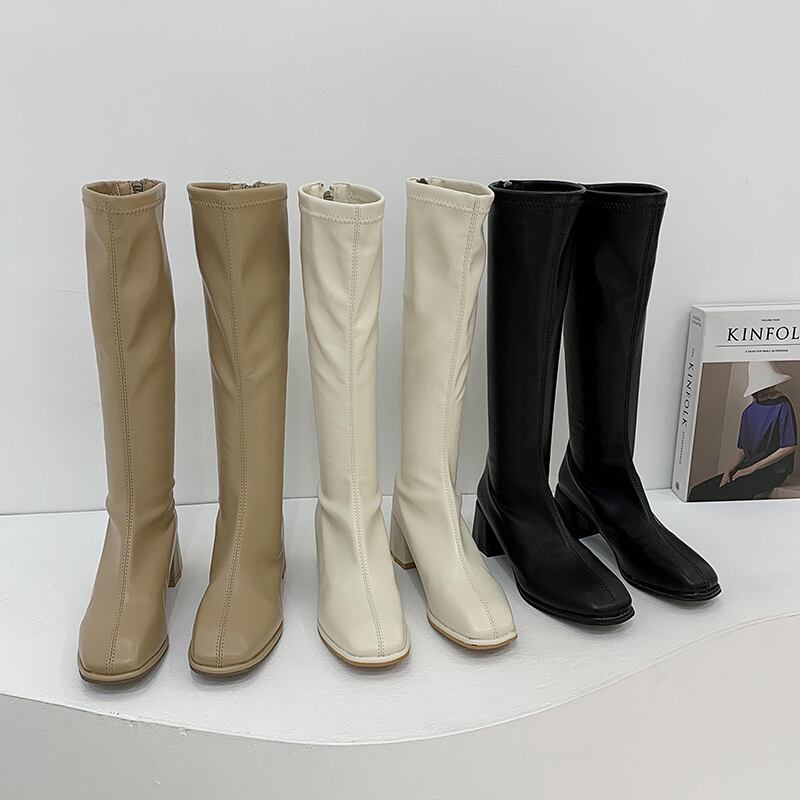 ブーツウィンターバックジッパーレッド 靴 シューズ 冬物 スクウェア フェイクシューズ19155306440