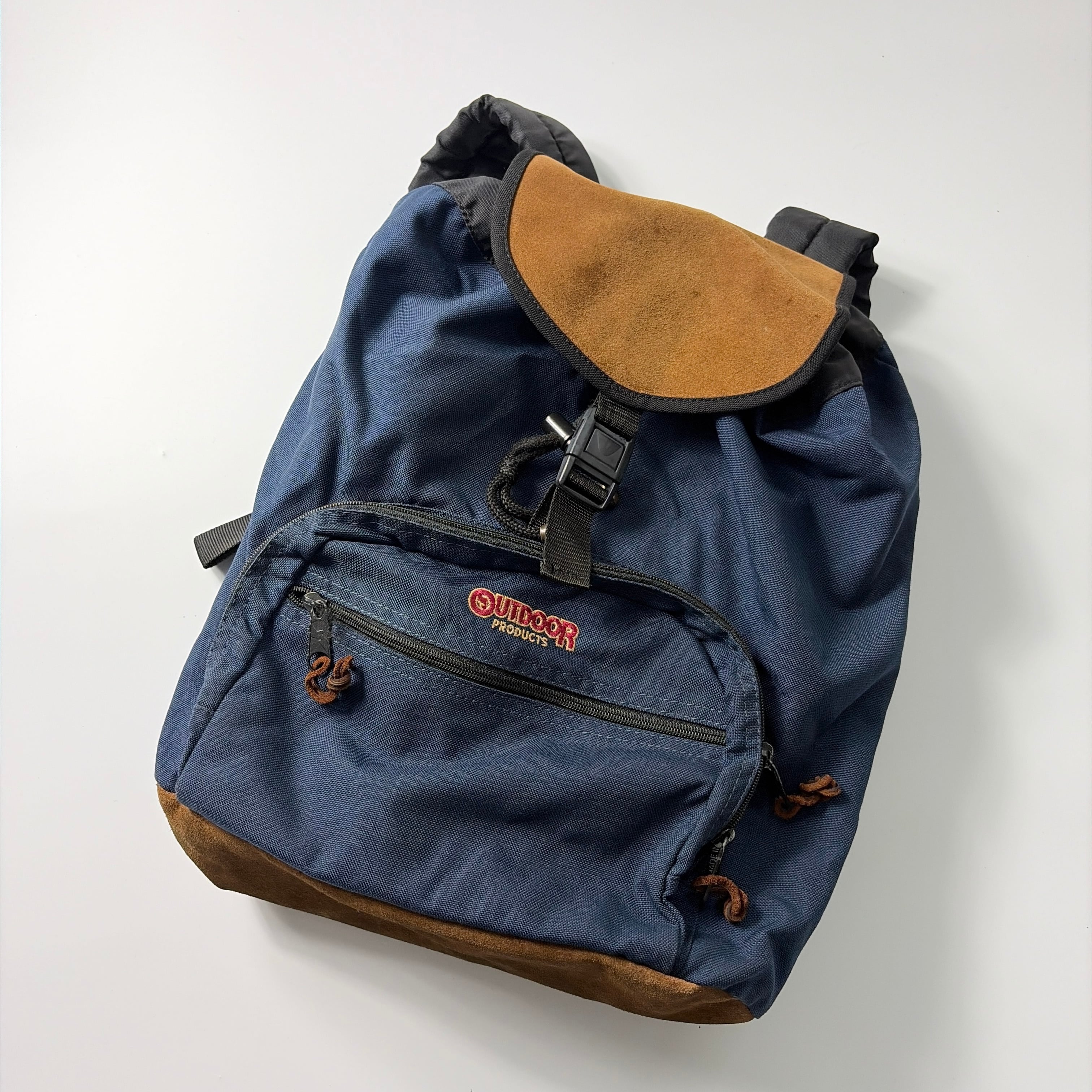 90s Outdoor products suede backpack made in usa