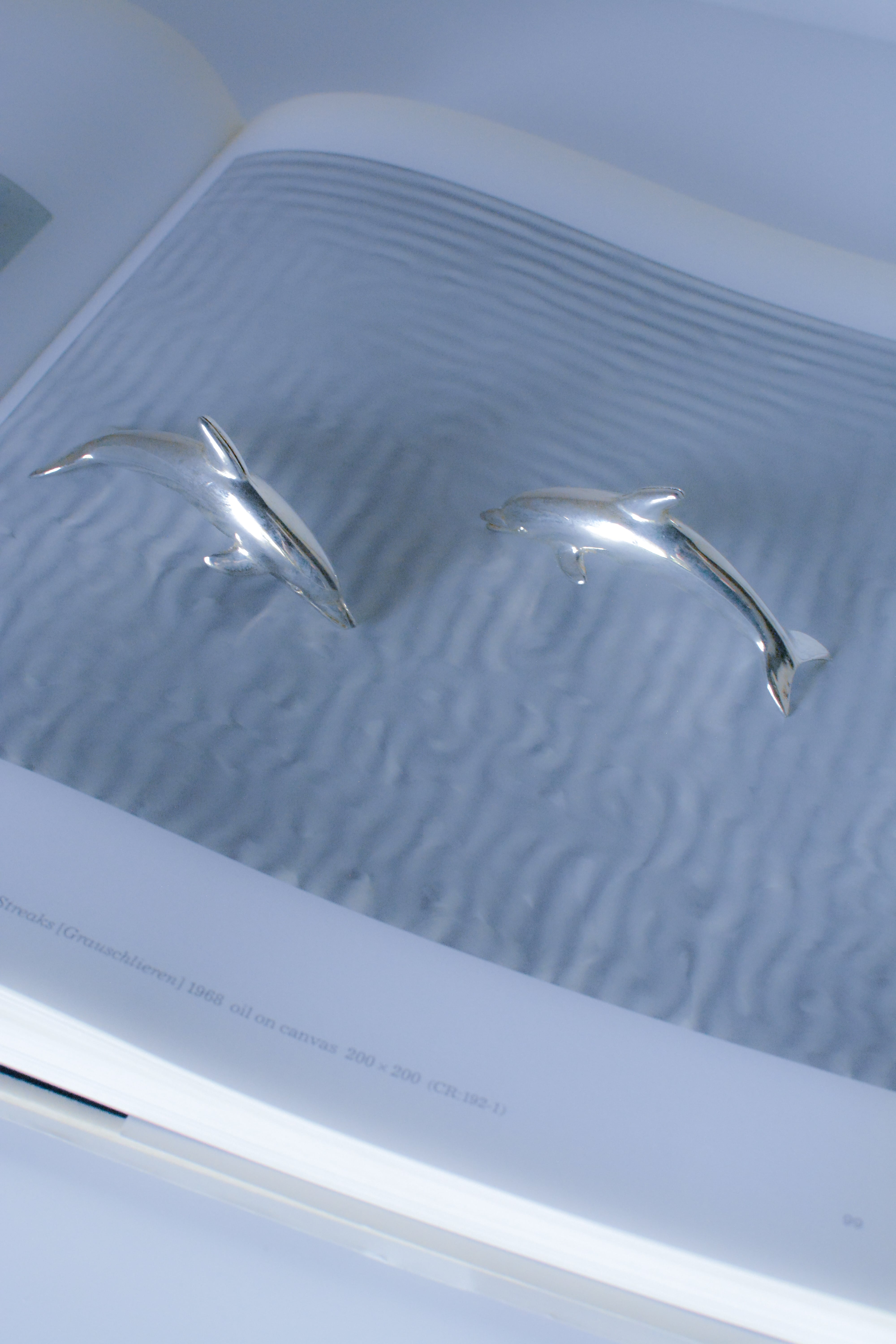 vintage card stand dolphin