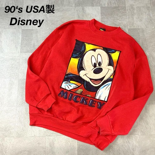 希少 美品 90’s Mickey UNLIMITED ビッグミッキースウェット