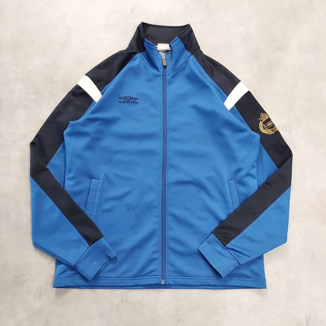 アンブロ イングランド代表 ナイロンジャケット サッカー 紺 青 00s XL