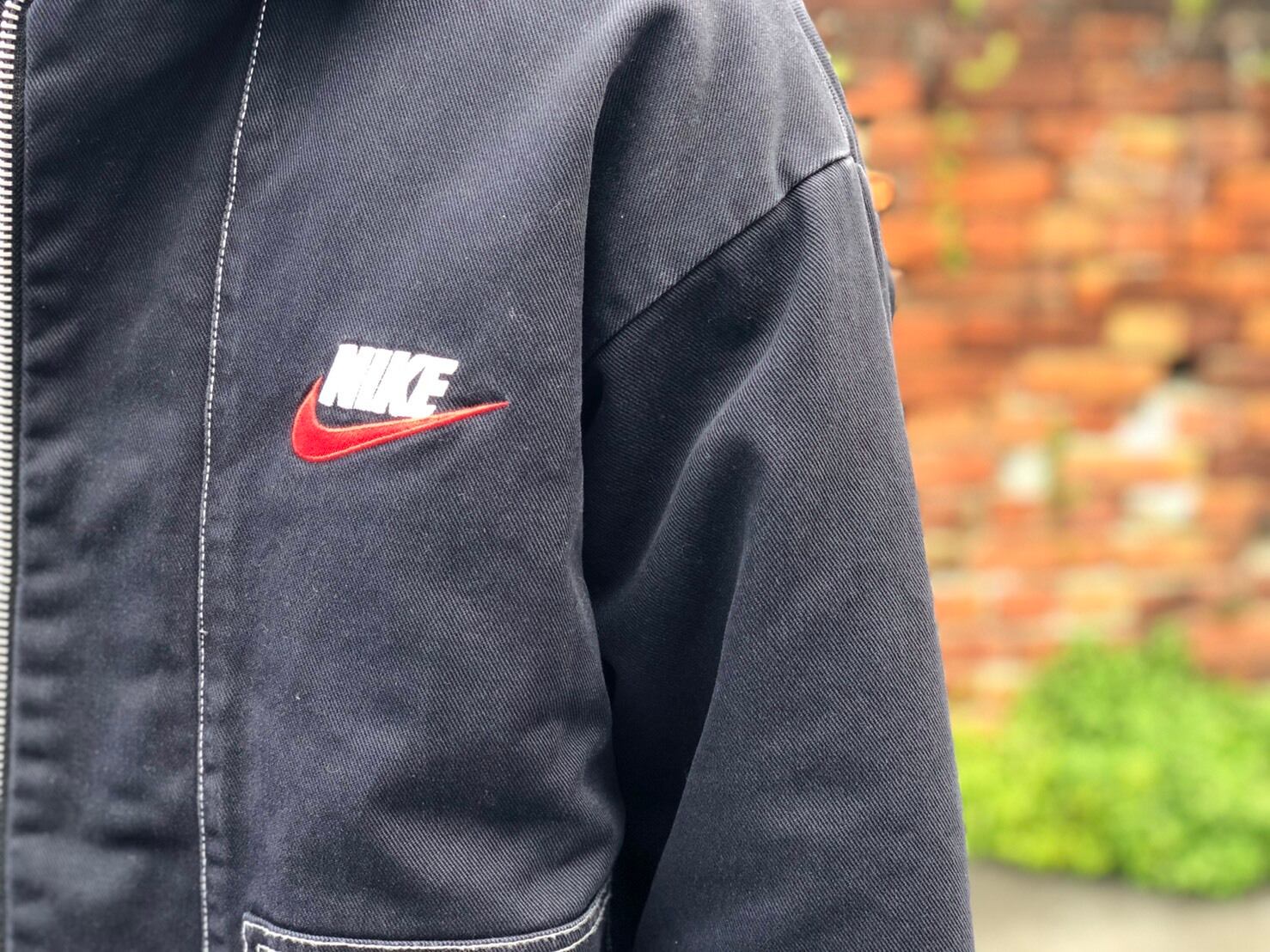 Supreme 18AW × NIKE DOUBLE ZIP QUILTED WORK JACKET BLACK MEDIUM  