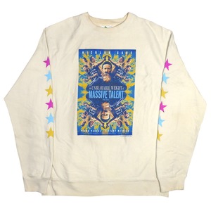 USED【M】Movie Unbearable Weight of Massive Talent I'M BACK. NOT THAT I EVER WENT ANYWHERE Sweatshirt / INDEPENDENT TRADING COMPANY ©LIONS GATE ENT. INC.