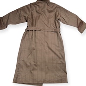 シルク混 DAKS ダックス チェック バスローブ ガウン コート L/ベージュ系 メンズ