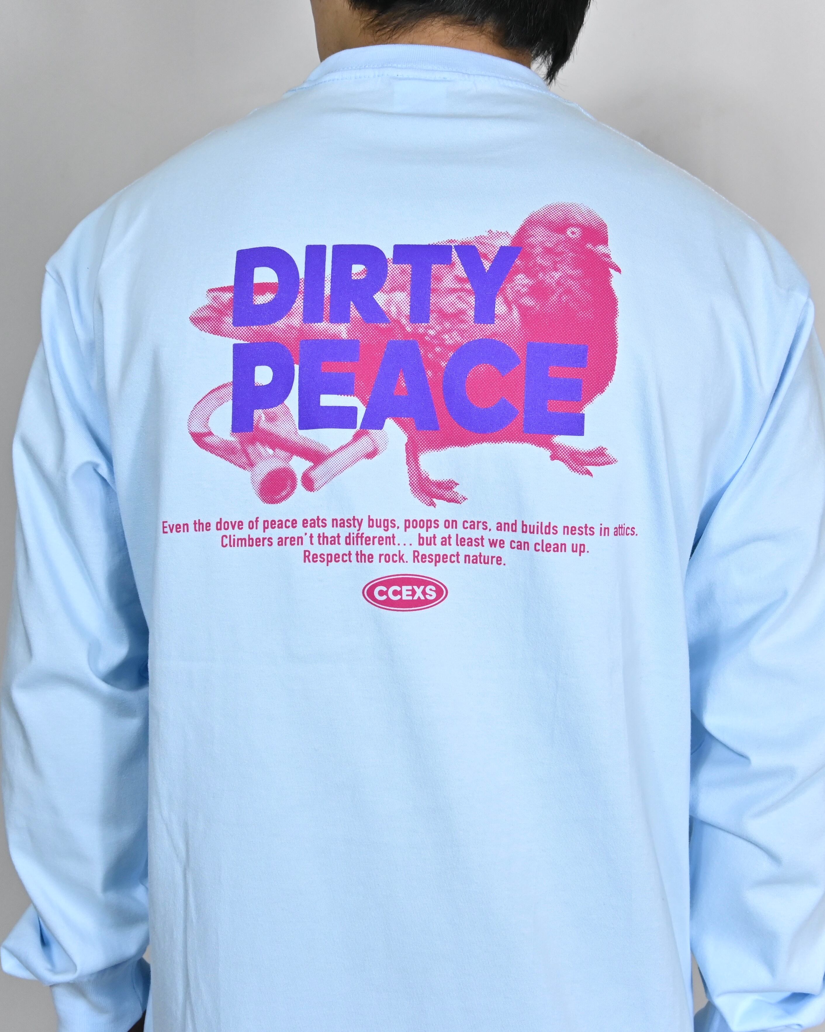DIRTY PEACE Long Sleeve -Lt. Blue- | CLIMB JUNKIE