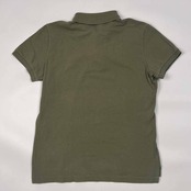 90s 00s RALPH LAUREN ラルフローレン THE SKINNY POLO 鹿の子 半袖 ポロシャツ L/カーキ系 レディース オールド