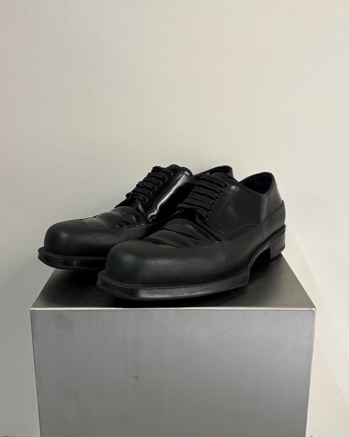 【2022/AW PRADA】brushed leather derby shoes