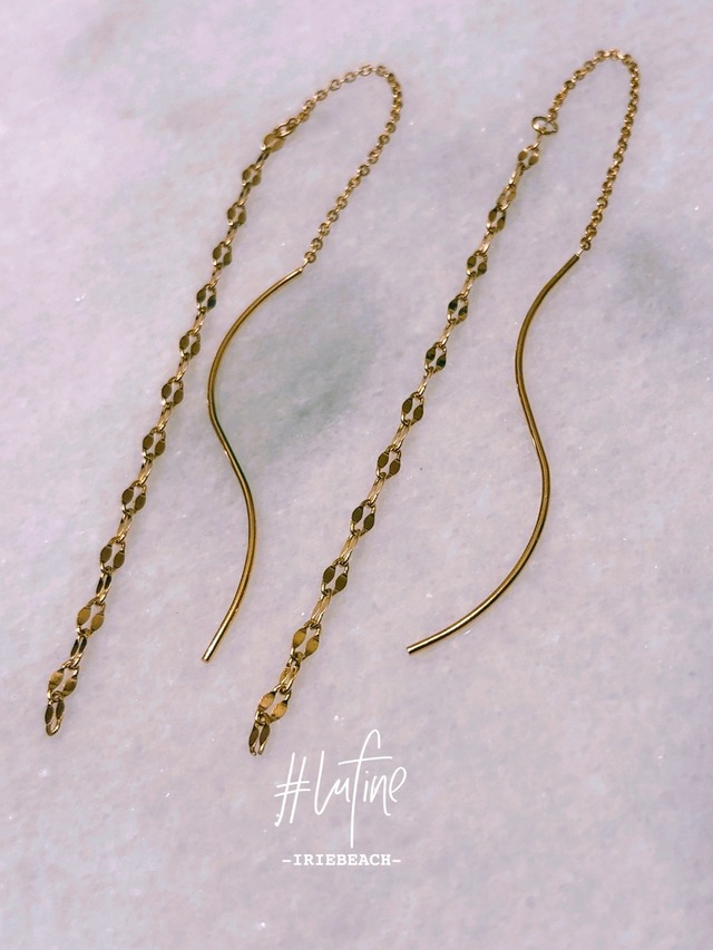 【#lufine】Petal chain pierce 004