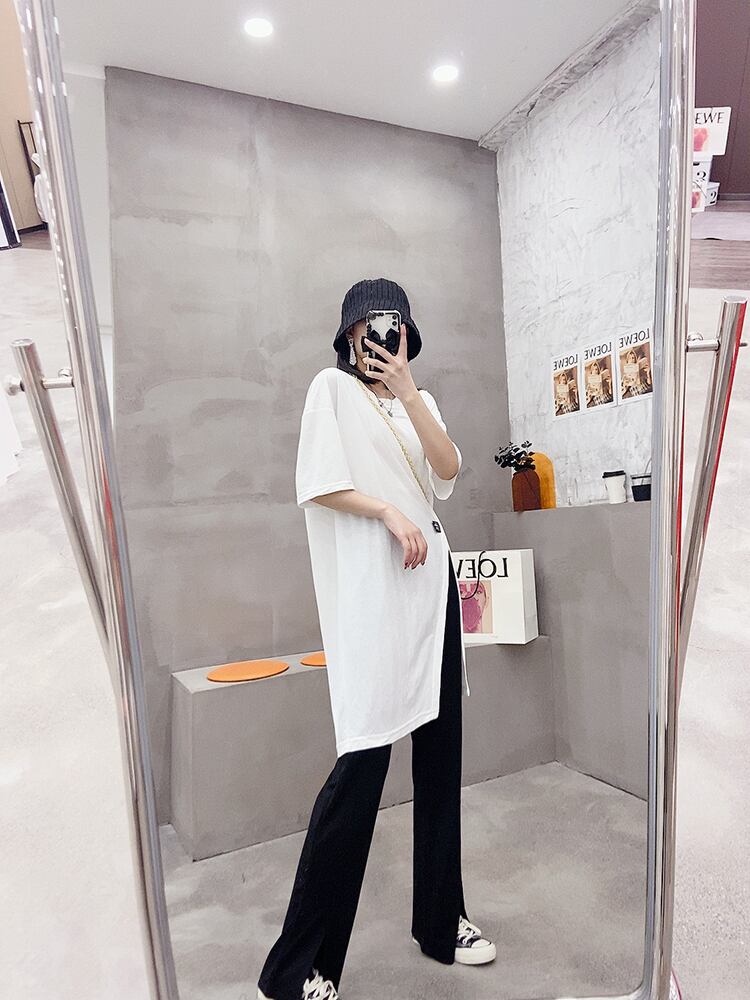 Tシャツ シャツ レディースルーズサマートップス 大きめサイズ 夏物 ミックスインファッション96101513732