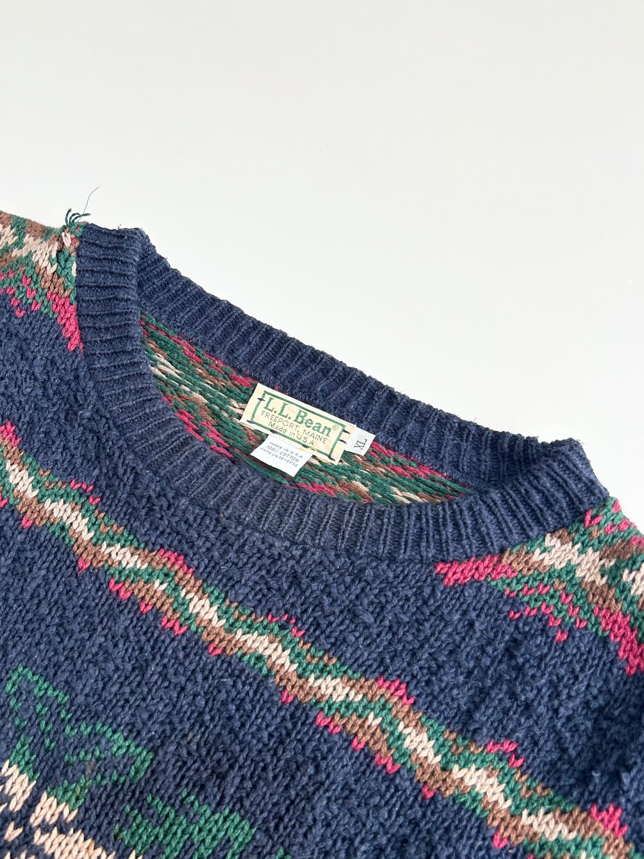 90s L.L.Bean COTTON KNIT MADE IN USA Size XL