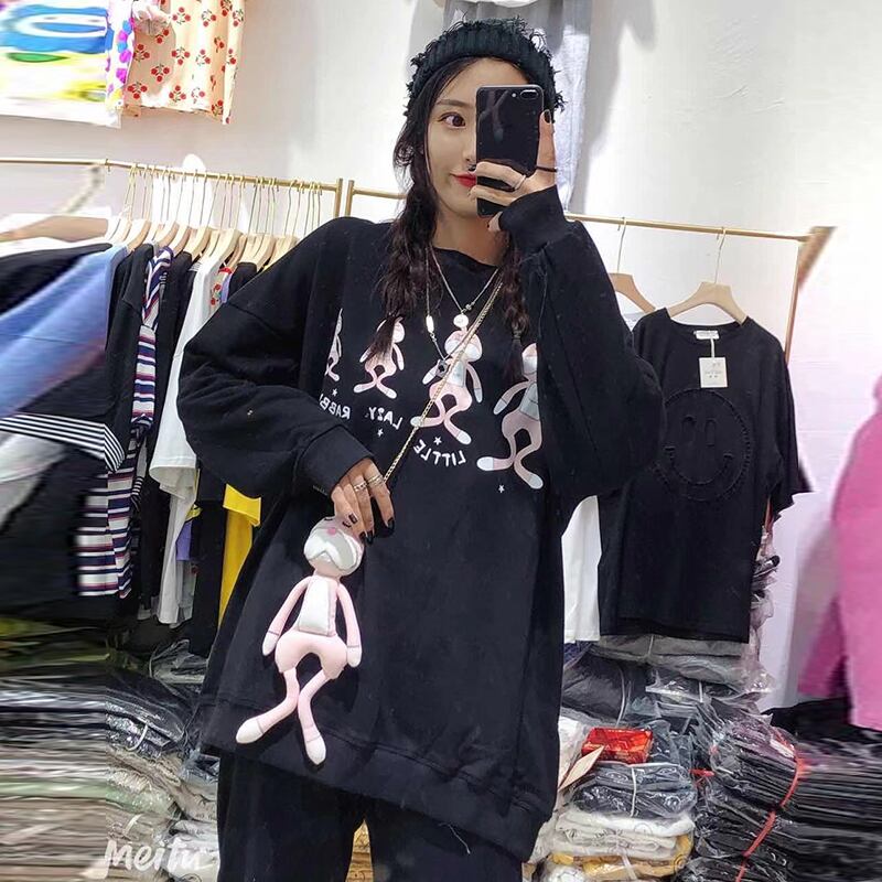 オータムトップス 薄手ラウンドネックセーター 長袖スリーブTシャツ レディーススタイル ロング 大きめサイズ 秋物 Oネック ミックスインファッション54880939800