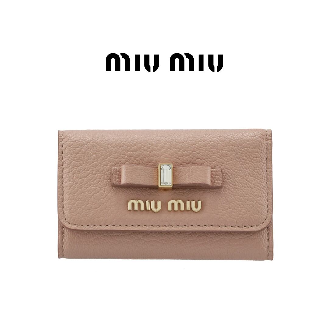 【新品】miumiu♡パール リボン キーケース