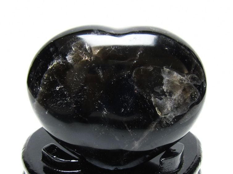 黒水晶 置物 モリオン ハート 台座付属 一点物 155-1098 | 天然石