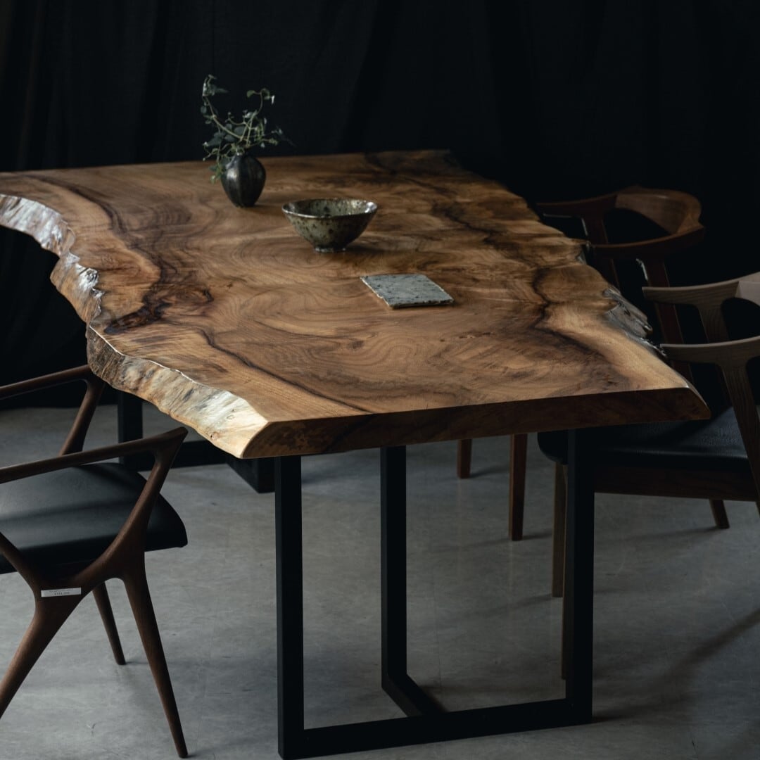 北海道手作り家具　クスノキ（楠）材　一枚板座卓１０００ 楠(くす)一枚板テーブル｜【公式】KIDO MEIMOKU（鬼童銘木